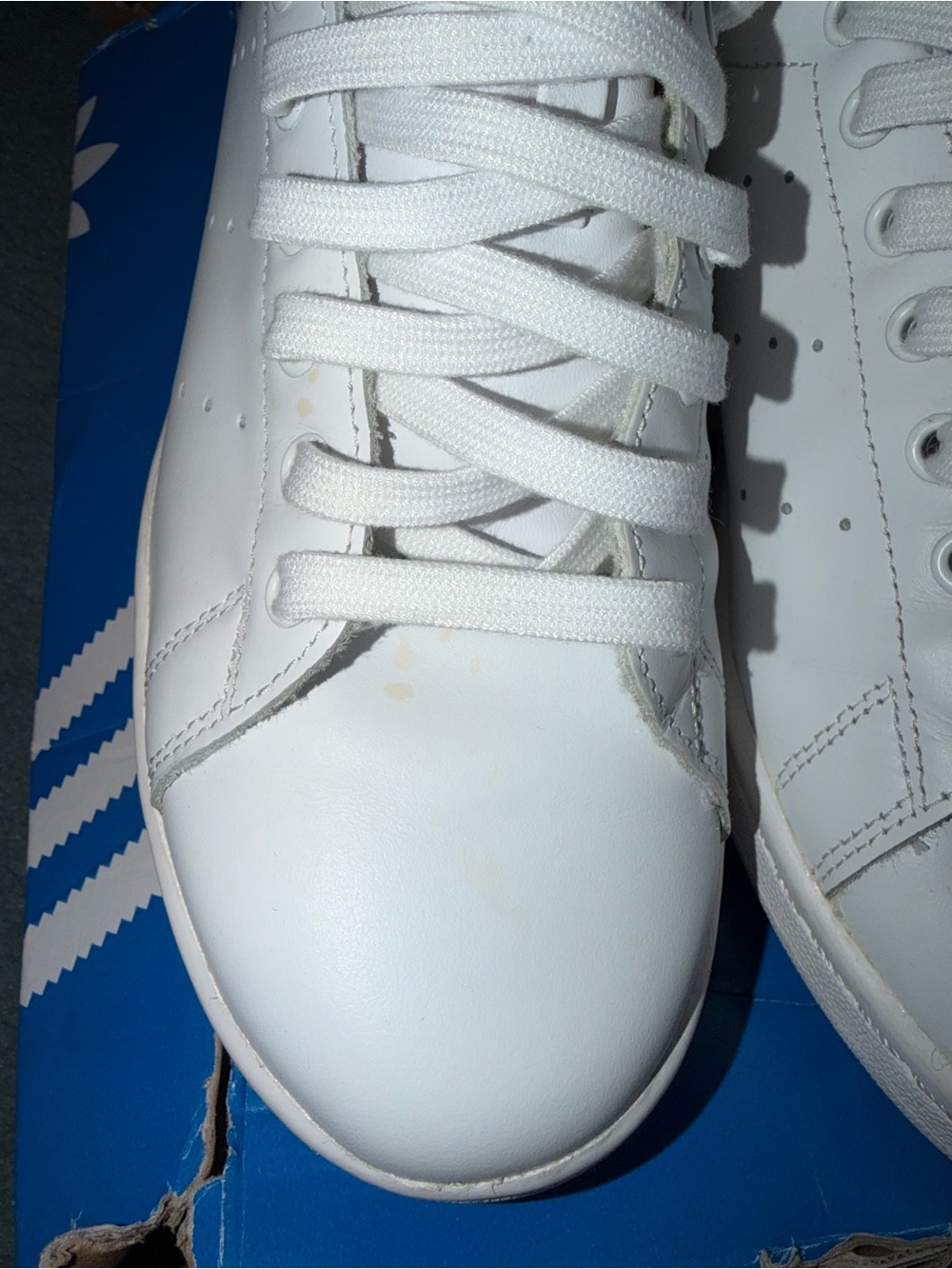 adidas White Stan Smith Classic Leather Sneakers - Picture 2 of 15